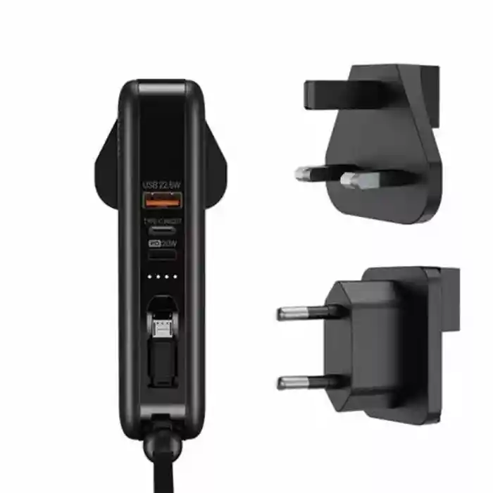 Wiwu 3 in 1 Quick wall charger & power bank 10000mah with cables